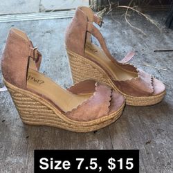 Wedges 7.5 Blush Pink