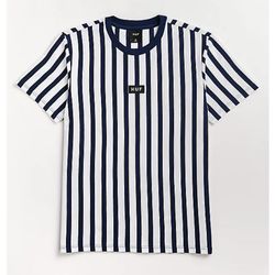 MENS BLUE WHITE STRIPE HUF SHIRT SIZE LARGE