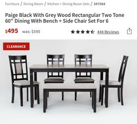 Living Spaces Dining Set (Sits 6)