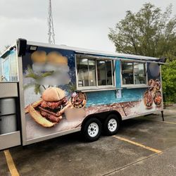 8’ X 20’  Food Concession Trailer With Fire Suppression System