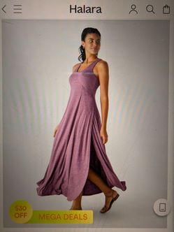 Brand new maxi Halara with side slit.  MED
