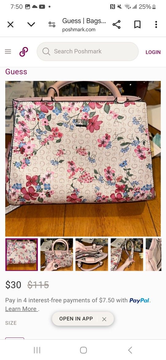 Guess Los Angeles Floral Purse