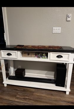White console table