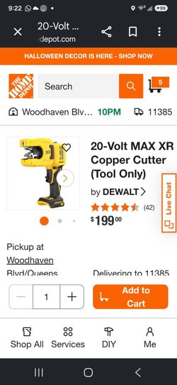 New dewalt pipe cutter.