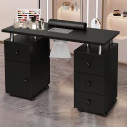 Mesa de Manicura para Tecnología de Uñas con Recogedor Eléctrico de Polvo