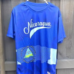 Camisa azul Y Blanco Nicaragua Talla L