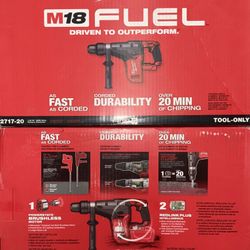 Milwaukee M18 Fuel 1-9/16” SDS MAX Rotary Hammer Drill. Tool Only. Model #2717-20