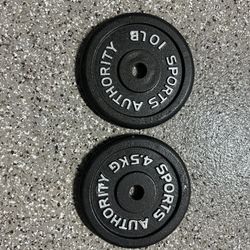 Sports Authority Pair Of 10 LB Weight Plates