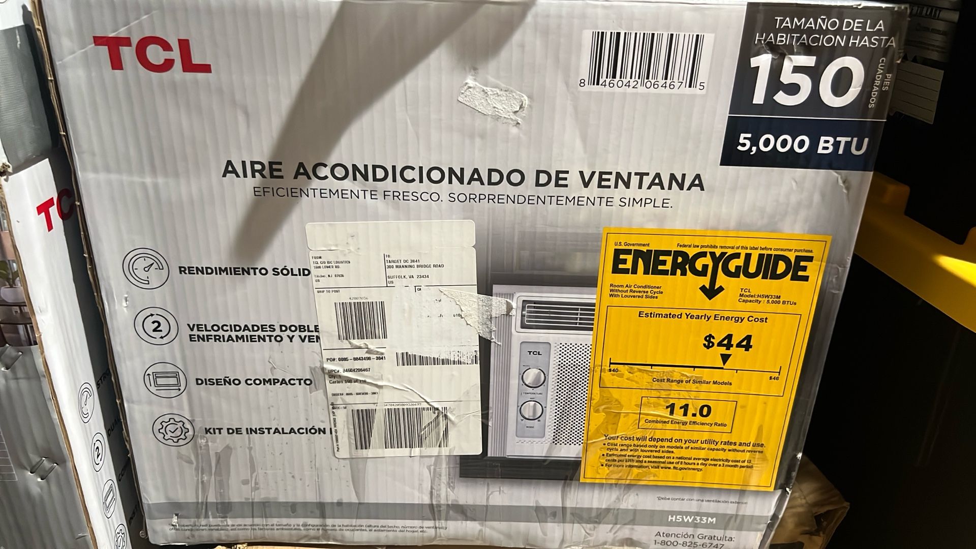 TCL window air conditioner 5000 BTU open box like brand new