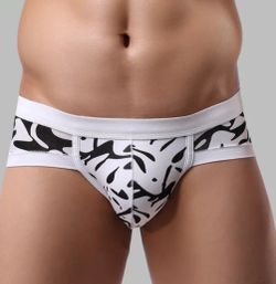 Men's Black & White Brief Underwear