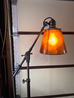 Adjustable  Lamp with Mica Shade