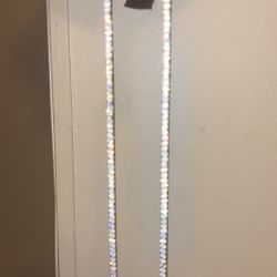 22”, 3mm moissanite, sterling silver, VVS1