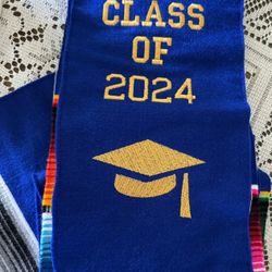 Class Of 2024 Graduation Sash/estola De Graduacion