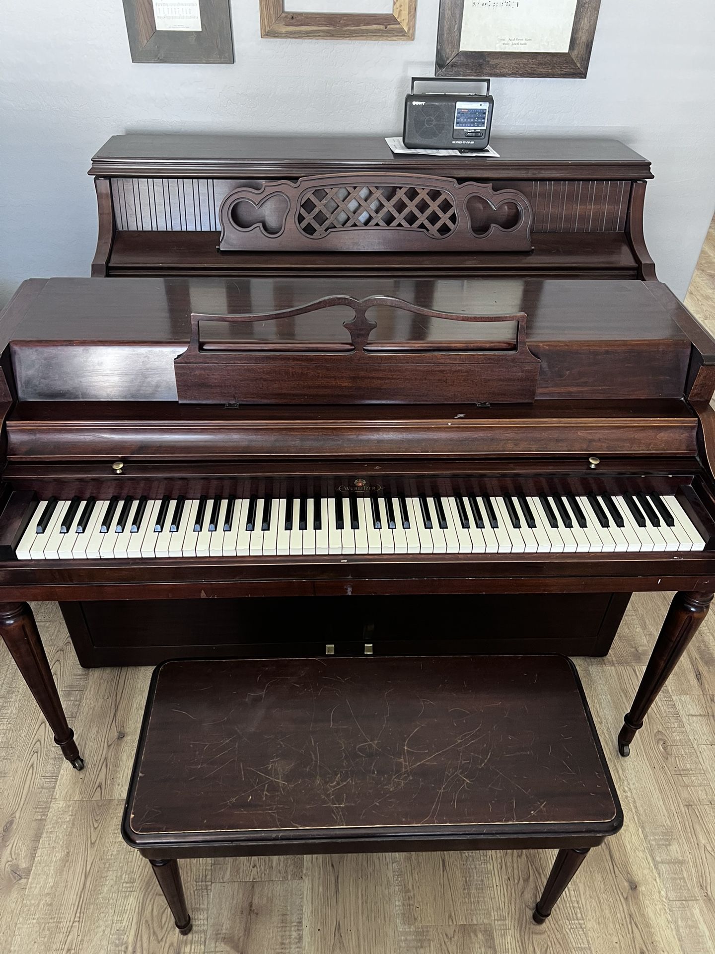 Tuned Wurlitzer Spinet Piano