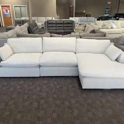 Cream White Cloud Modular Sectional Sofa