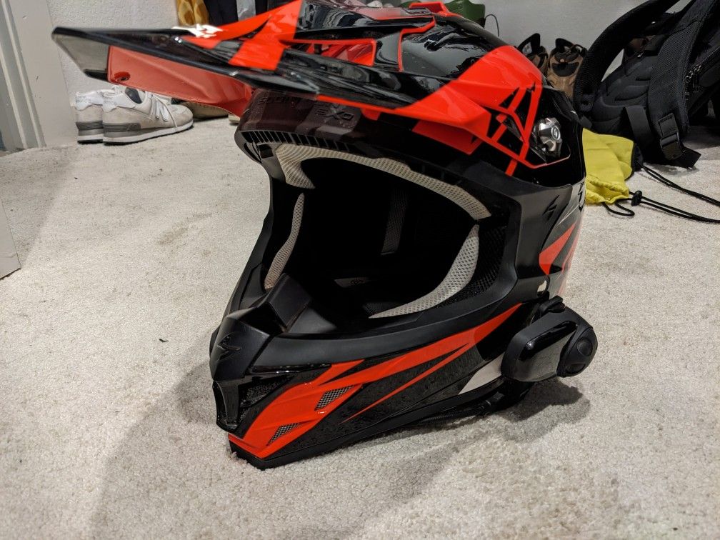 Scorpion Exo Dirt bike Helmet With Sena