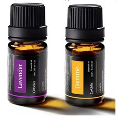 2 Pack Lavender and Jasmine Essential Oil, for Colobles Waterless Aromatherapy Diffuser, 100% Organic, Pure, Undiluted, Natural Aromatherapy 2 * 10 mL