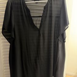 Black Sheet Blouse