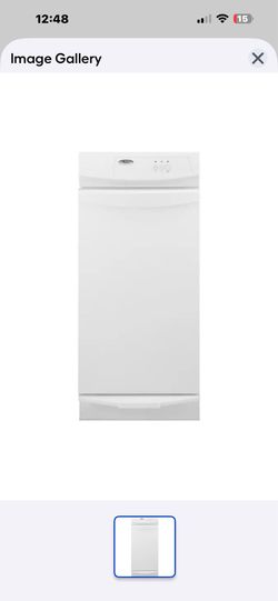 Whirlpool 15 inch white on white trash compactor