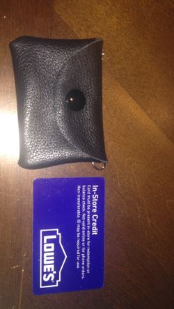 Credit card leather wallet black