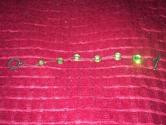 Hand made wire glass bracelet