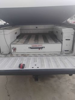 Three weather guard two boxes for sale the middle one is a pull-out weather guard two box the two side ones are where the guard two boxes all three to
