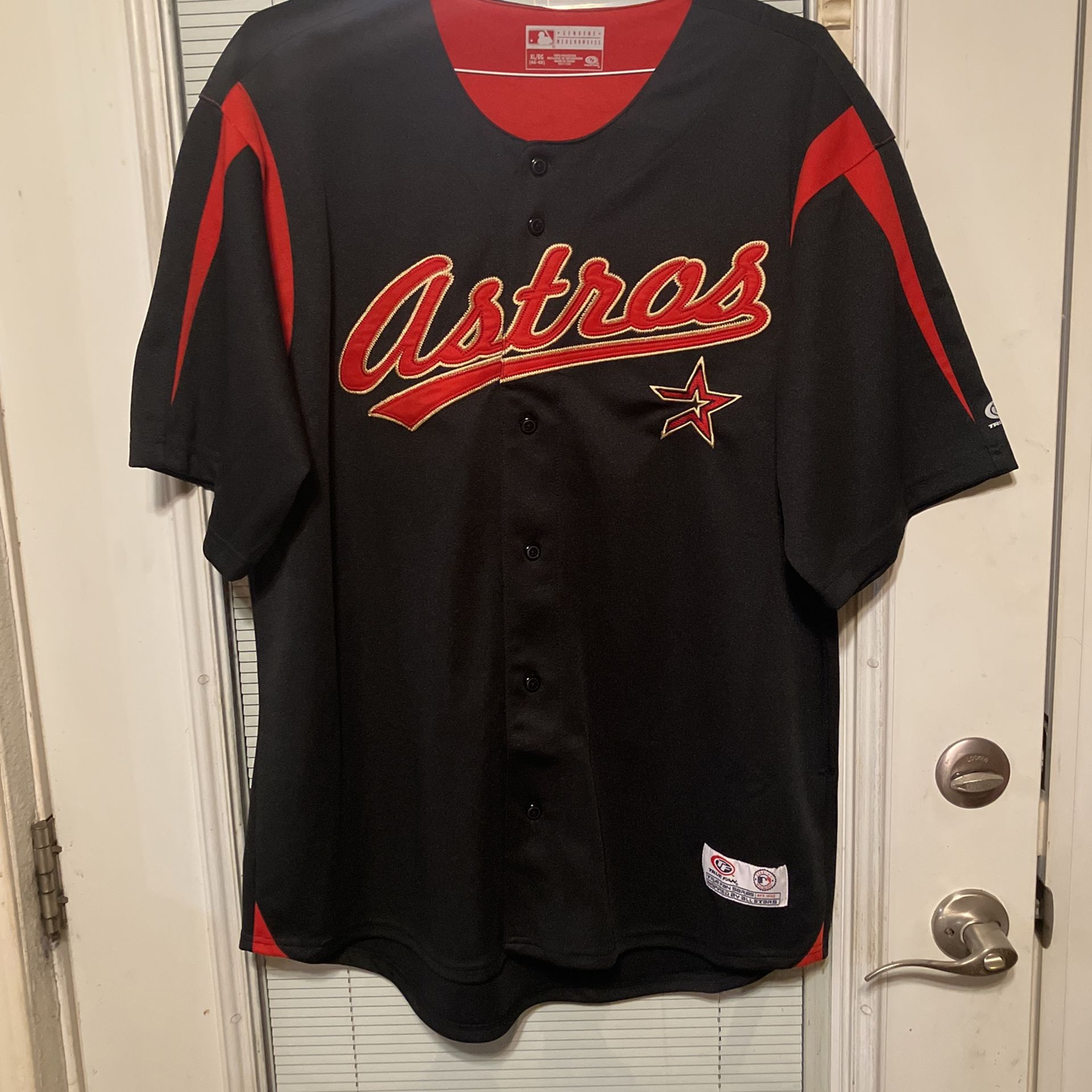 True Fan Black Astros Jersey XL