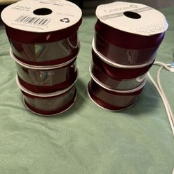 Celebrate It Satin Wired Ribbon - Burgundy 1.5” X 3yd