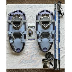 New Snowshoes and Hiking Poles $30 and $20 separately.