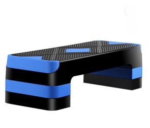 26.5" Aerobic Step Platform Adjustable Exercise Workout Stepper w/4 Risers, Blue