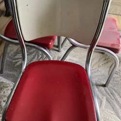 Set of 4 - 1940’s Rare Vintage Mid Century Metal Dinette Chairs.  Need Dusted and Cleaned 