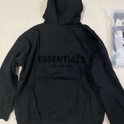 Black Essentials Hoodie Small