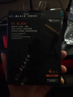 Ps5 4 TB internal hard drive WD_black NVMe SSD, SN850X  w Heatsink