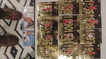 Jordan jumbo black and gold Topps autographed set