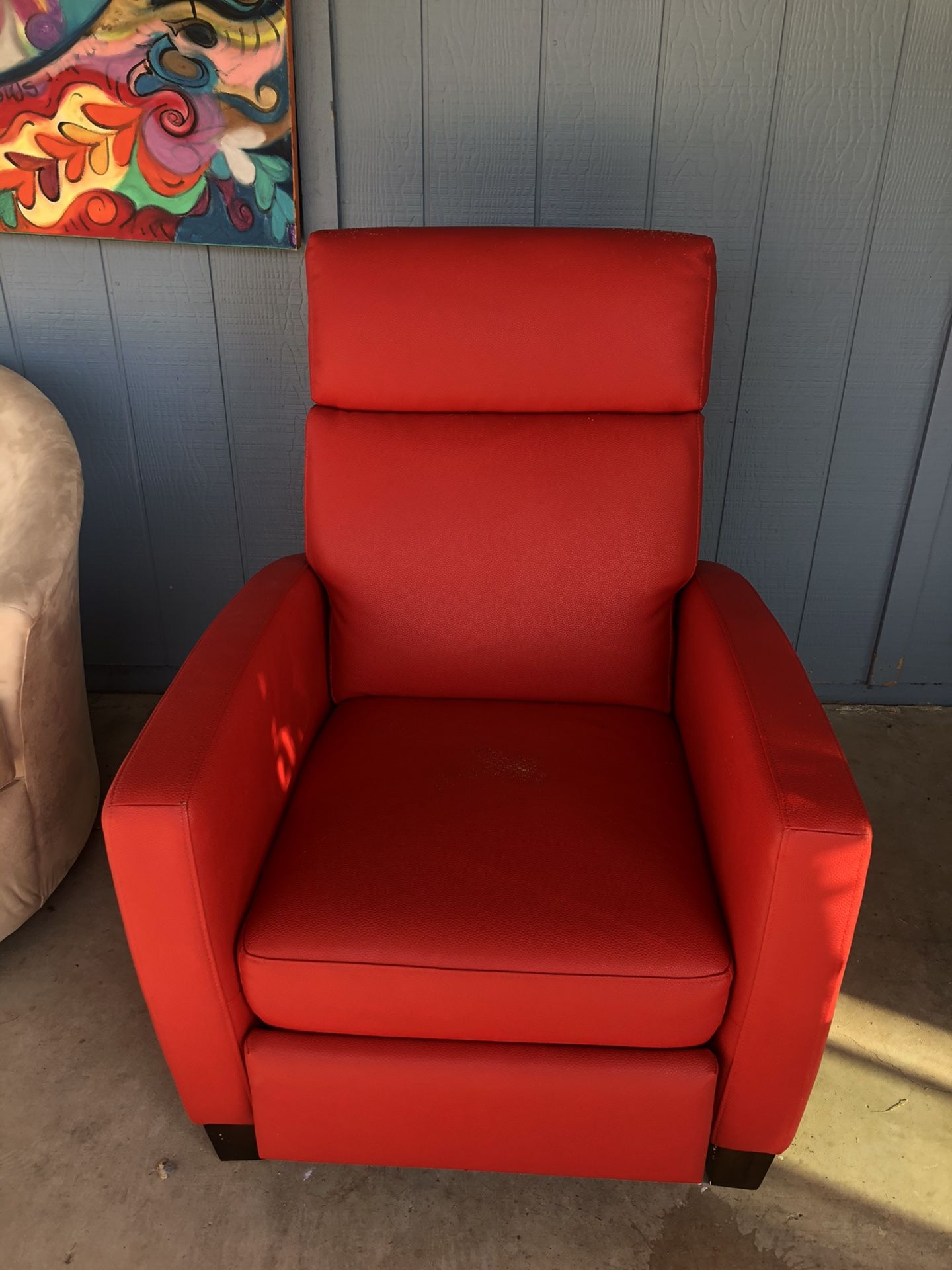 Recliner red chair