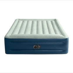 Intex Dura Beam Essential Rest Blow Up Queen Mattress Air Bed with Built In Pump 