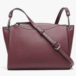 Calvin Klein Garnet Top Zip Crossbody - New