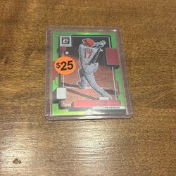 Angels Shohei Ohtani 2022 Donruss Optic Baseball Lime Parallel