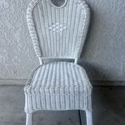 White Wicker Chair 