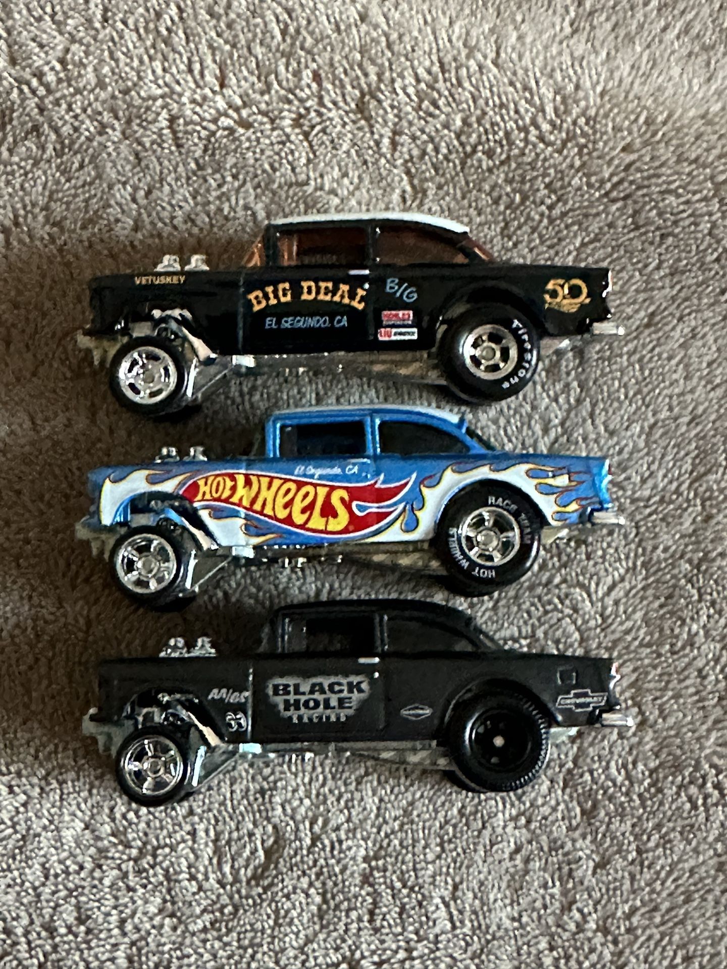 Hot wheels 50th anniversary 55 chevy bel air gasser sales black