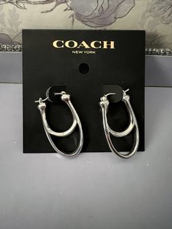 Silver Coach Earrings