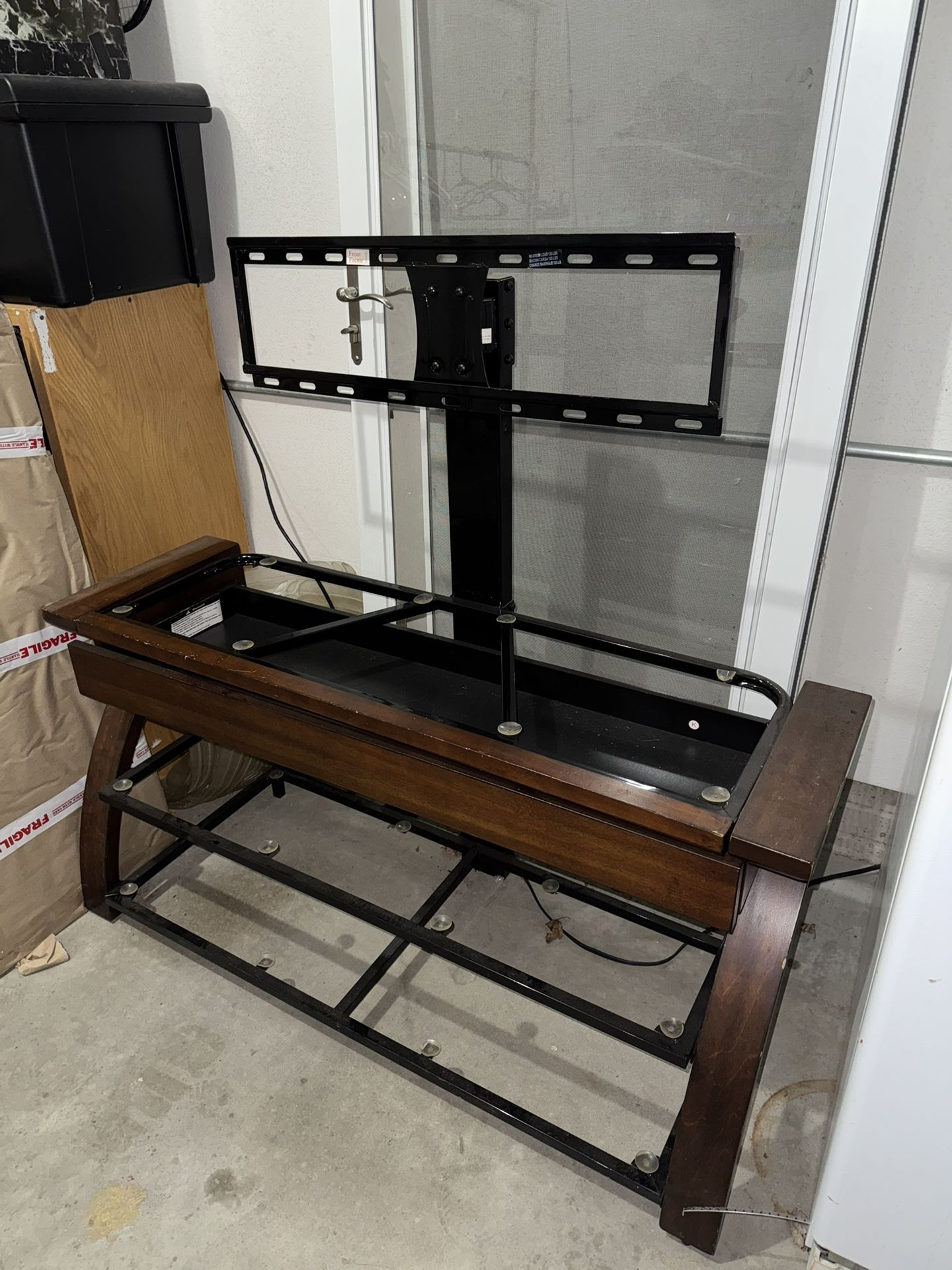 Glass TV Stand with Mount