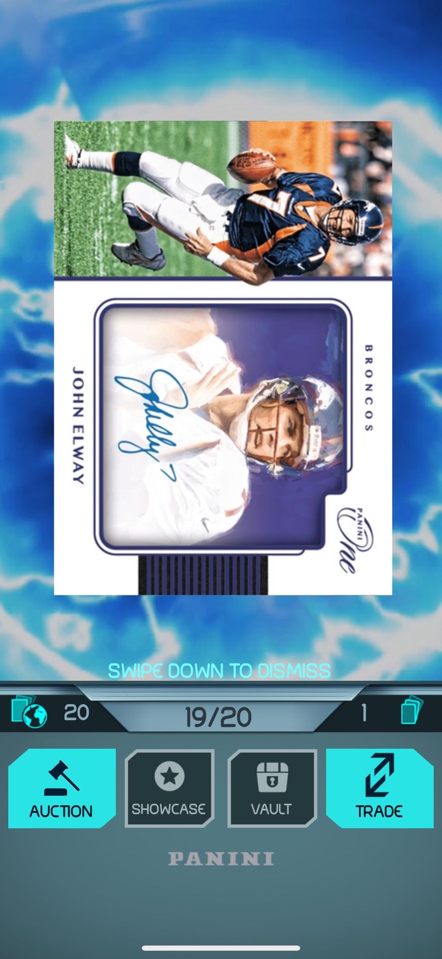 John Elway NFL Blitz Panini One