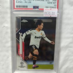 Kang-In Lee 2019-20 Topps Chrome UCL #99 PSA 10 Gem 💎 Mint 