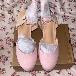 Amazon Baby Pink Espadrille Wedges Size 5