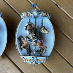Vintage Carousel Plate Decor