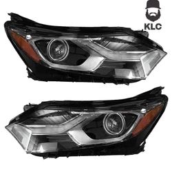 For 2018 2019 2020 2021 Chevrolet Chevy Equinox Headlight Assembly Halogen with LED Daytime Running Lamp Left Right Pair