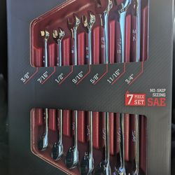 Icon SAE 7 piece ratcheting wrench set