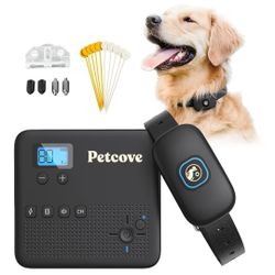 Invisible Fence for Dogs & Training Collar 2-in-1 | 500 ft Adjustable Boundary | Beep/Vibrate/Static 1–9 Levels | IPX7 Waterproof Receiver 