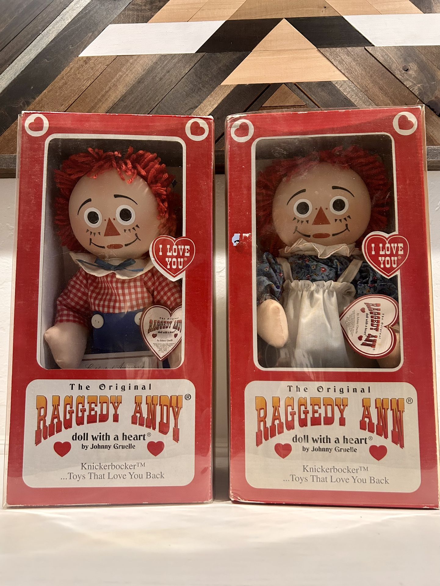 1995 Raggedy Ann & Raggedy Andy by Johnny Gruelle Knickerbocker